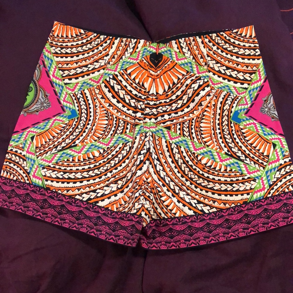 High waisted print shorts